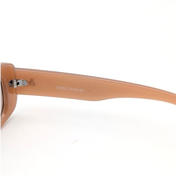 Aire Ceres Unisex Modern Rectangular Sunglasses Caramel Polarised M Size - Picture 5 of 8